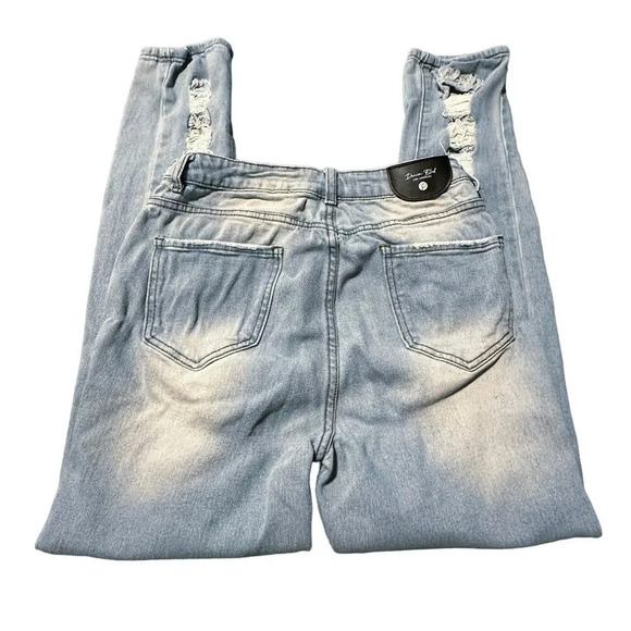 Denim Blvd Los Angeles size 5 Light Blue Jeans Destroyed Distressed Grunge - Picture 6 of 9